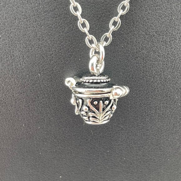 Jewelry - Secret Compartment Necklace Stainless Steel and Alloy NWOT 18"